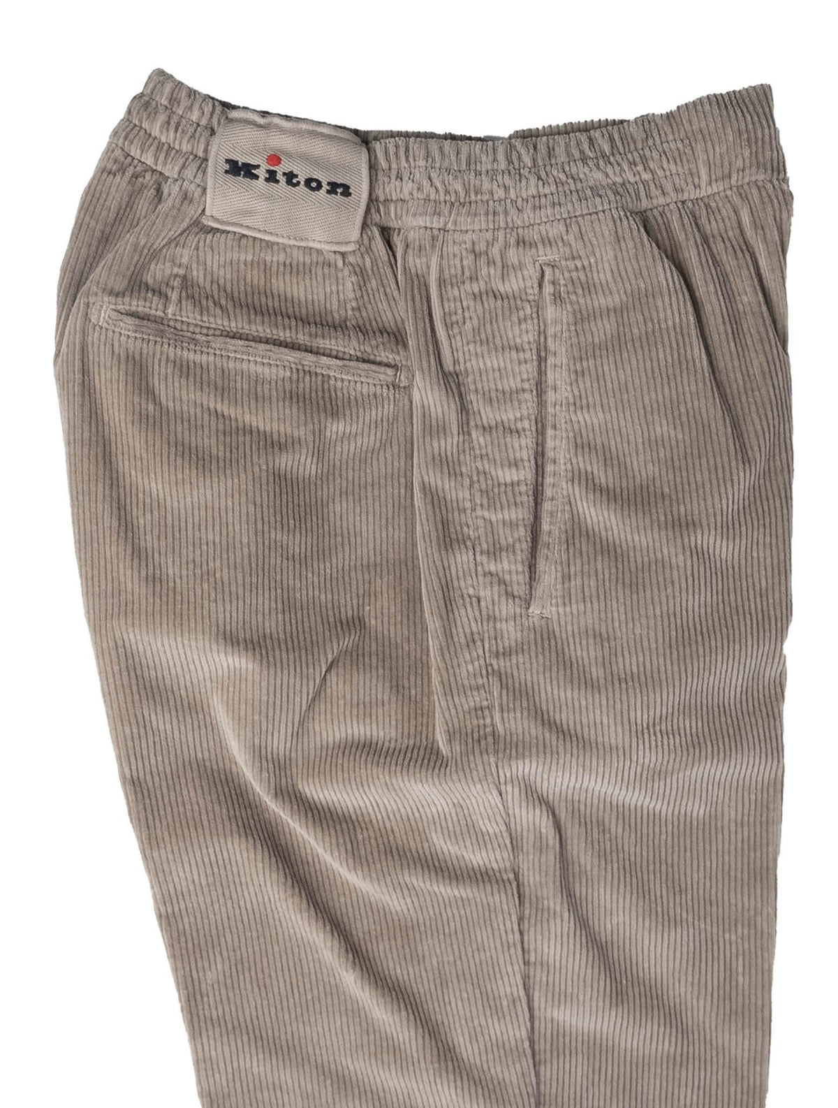 Kiton Beige Cotton Cashmere Ea Velvet Pants