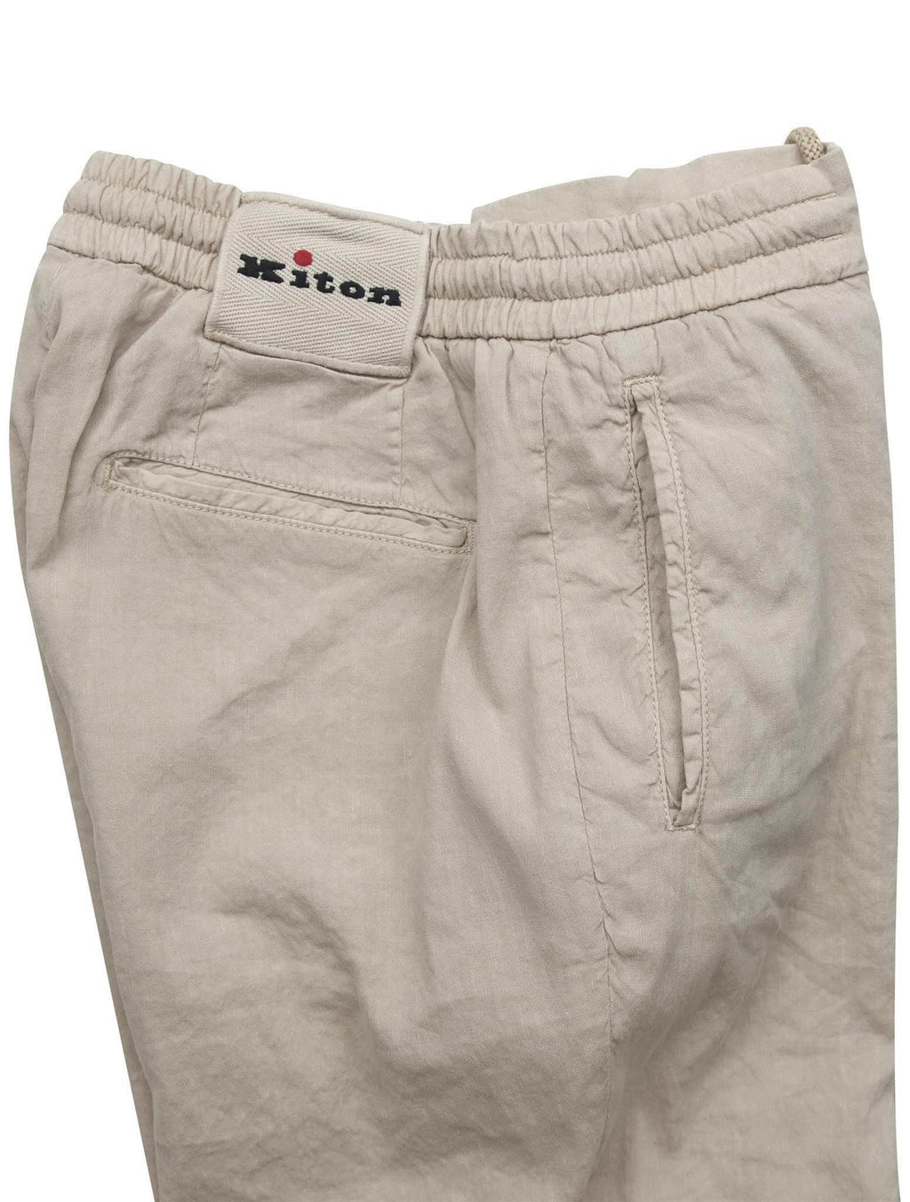 Kiton Beige Linen Cotton Ea Pants