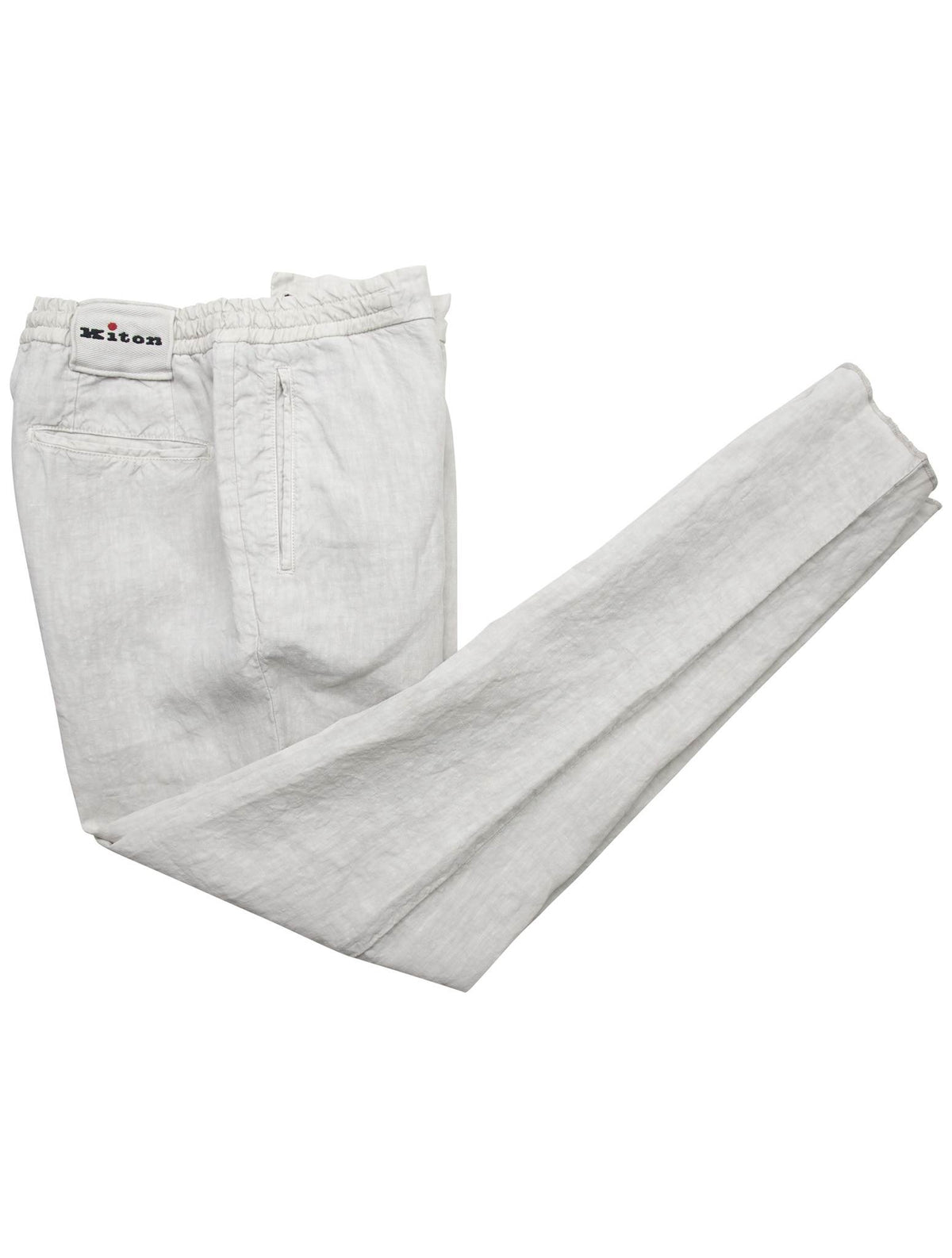 Kiton Gray Linen Pants