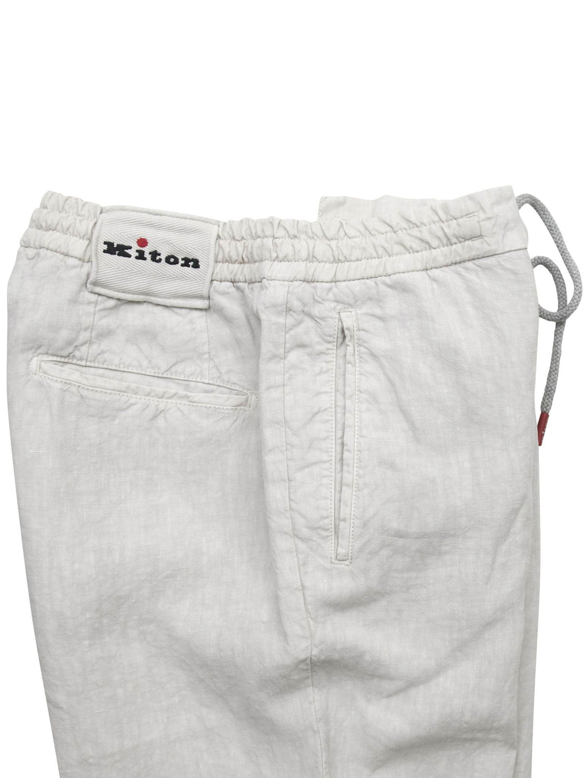 Kiton Gray Linen Pants
