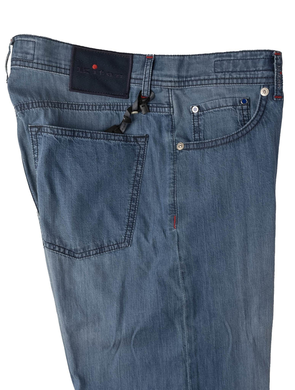 Kiton Blue Cotton Jeans