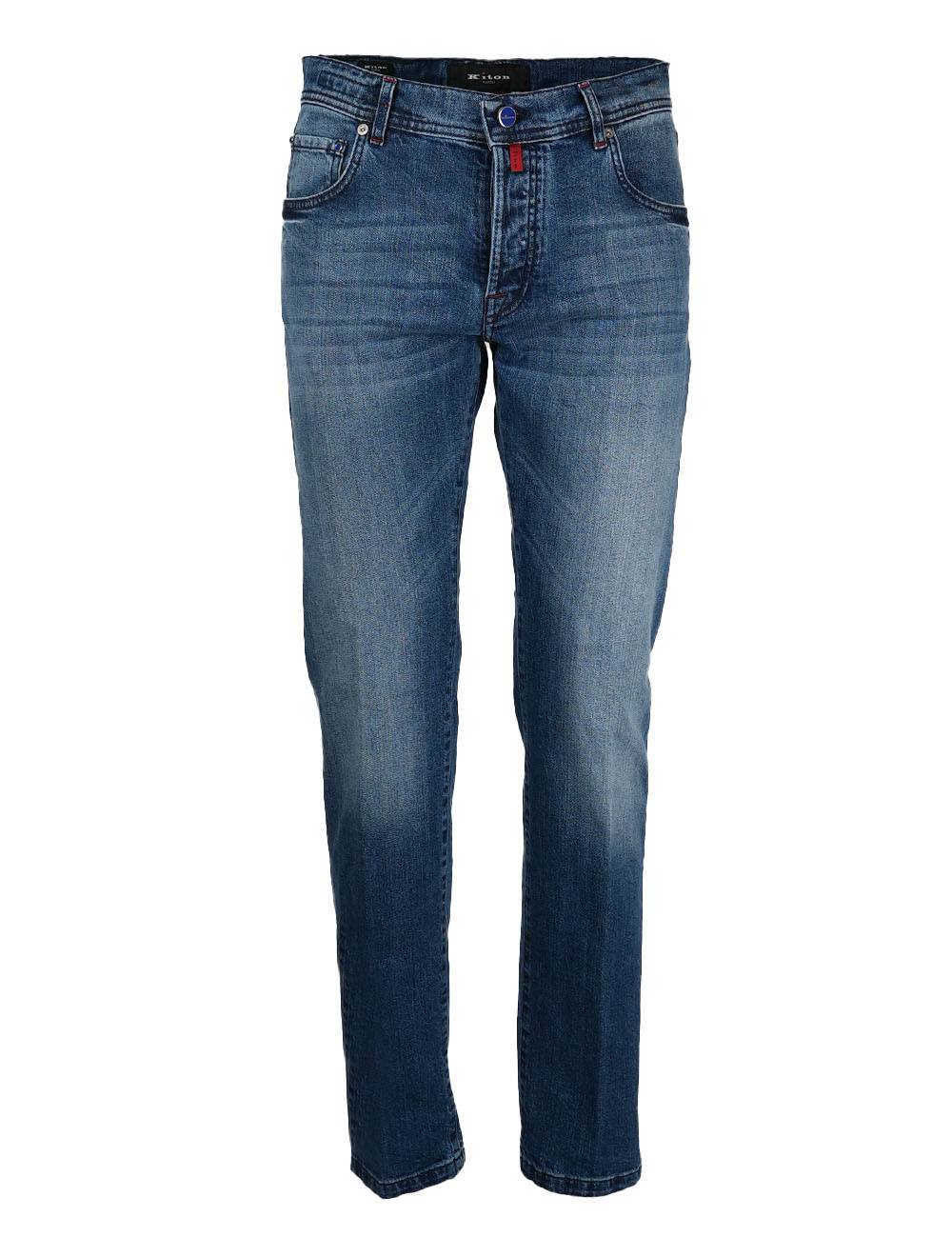Kiton Blue Cotton Ea Jeans