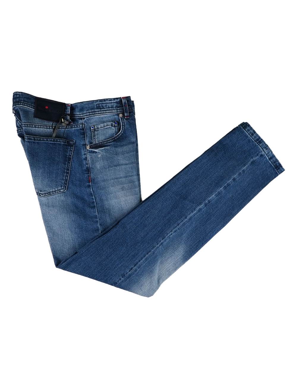 Kiton Blue Cotton Ea Jeans