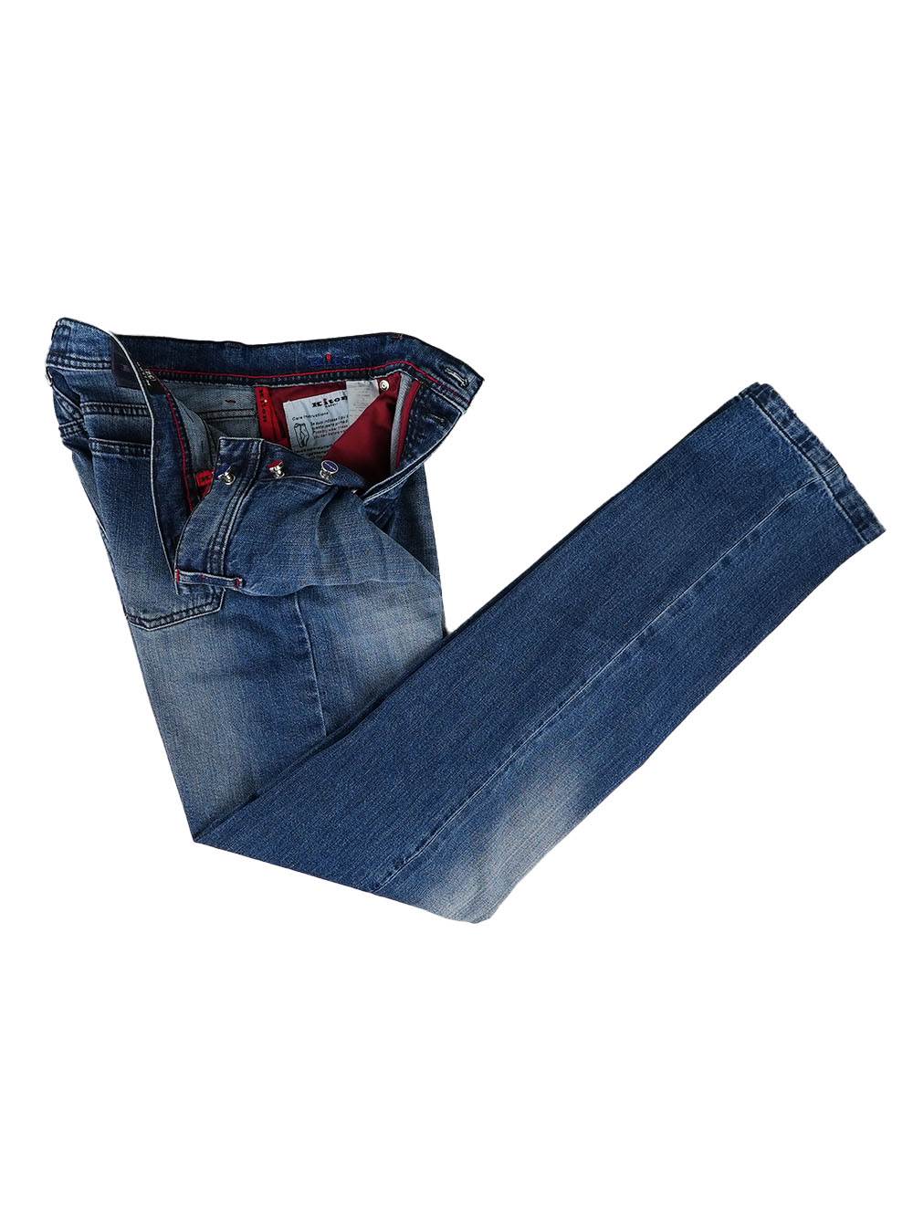 Kiton Blue Cotton Ea Jeans