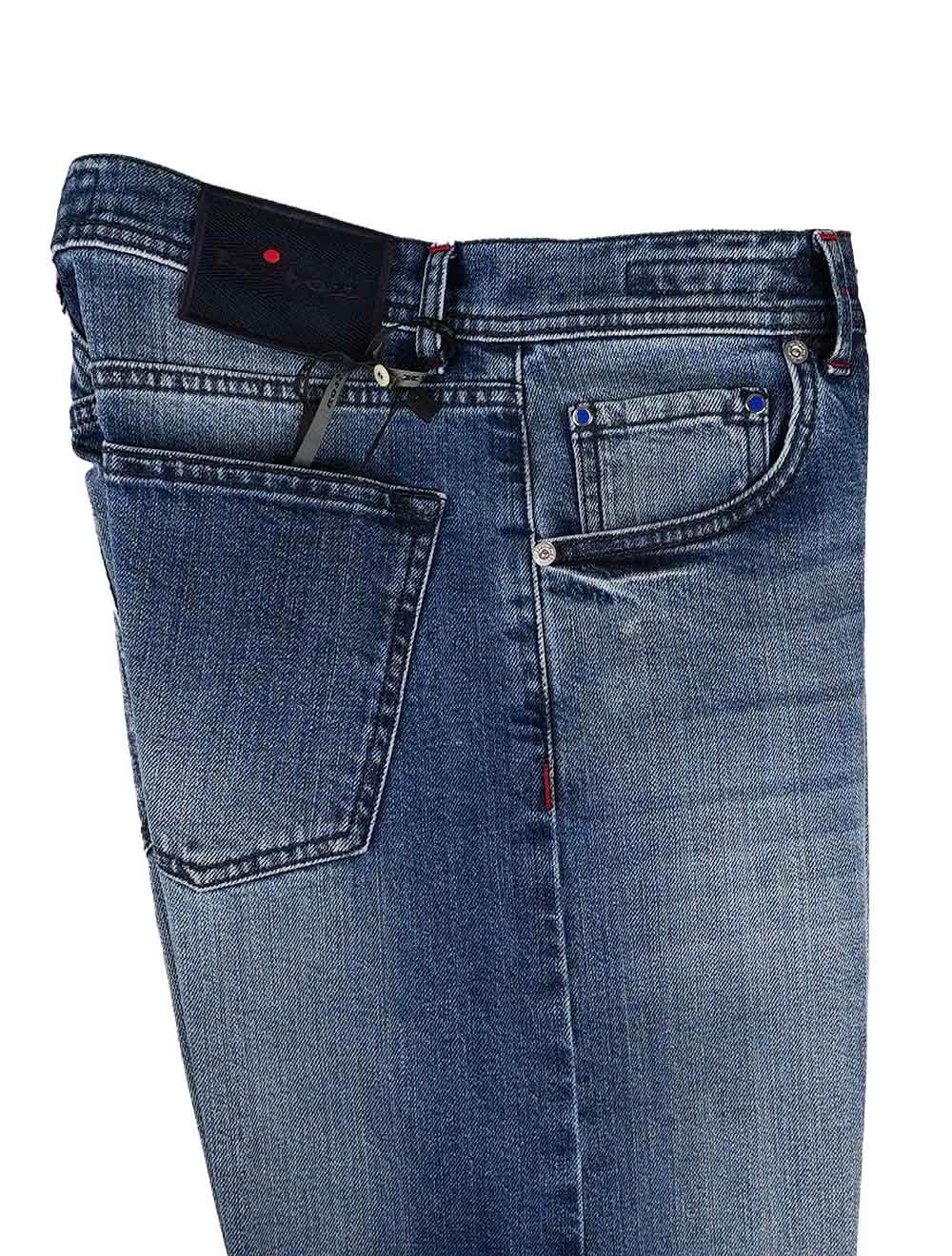 Kiton Blue Cotton Ea Jeans