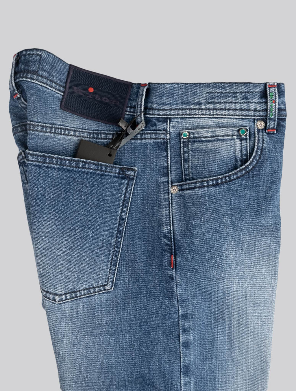Kiton Blue Cotton Ea Jeans