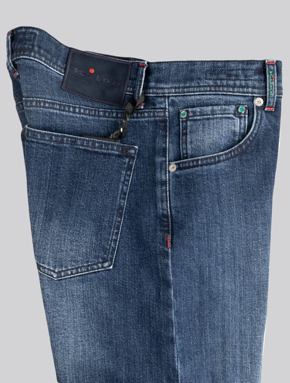 Kiton Blue Cotton Ea Jeans