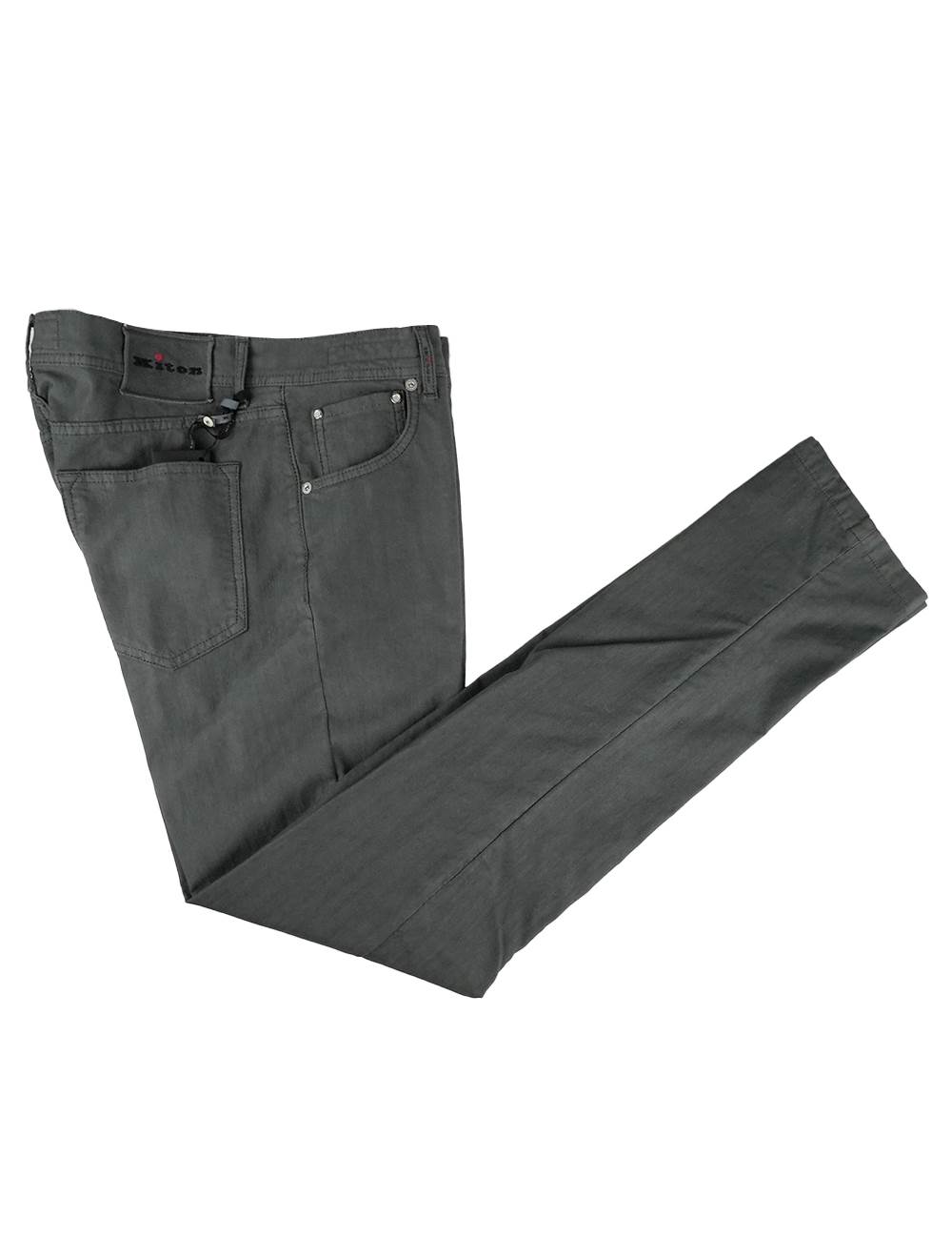 Kiton Gray Cotton Ea Jeans