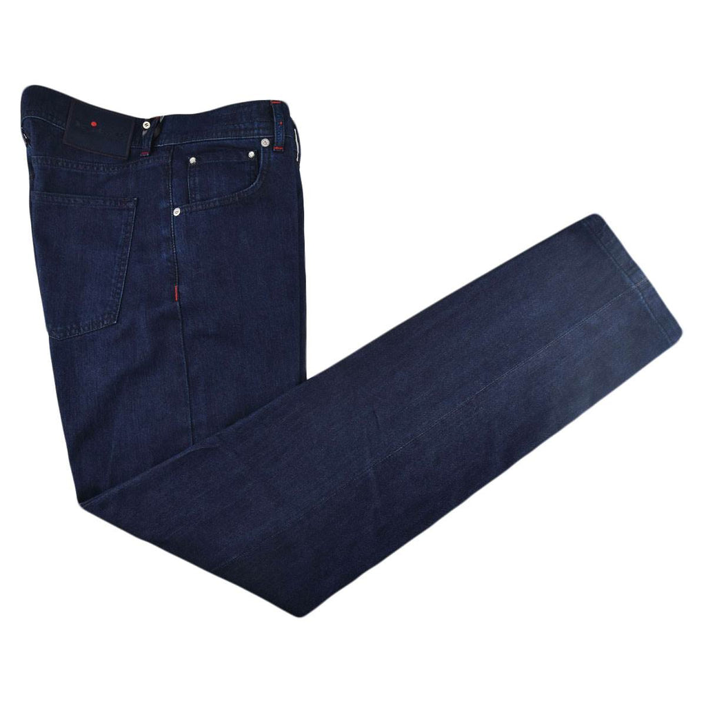 Kiton Blue Cotton Jeans