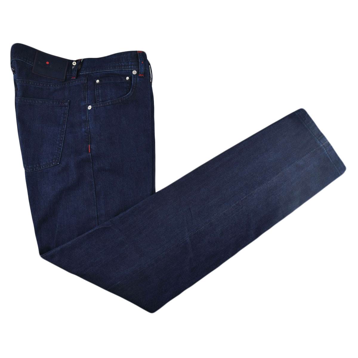 Kiton Blue Cotton Jeans