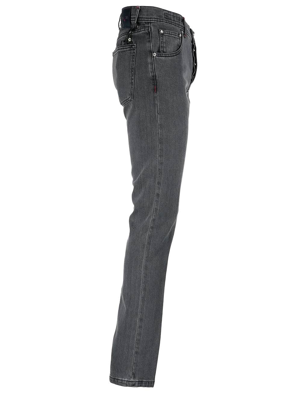 Kiton Kiton Gray Cotton Jeans Gray 001