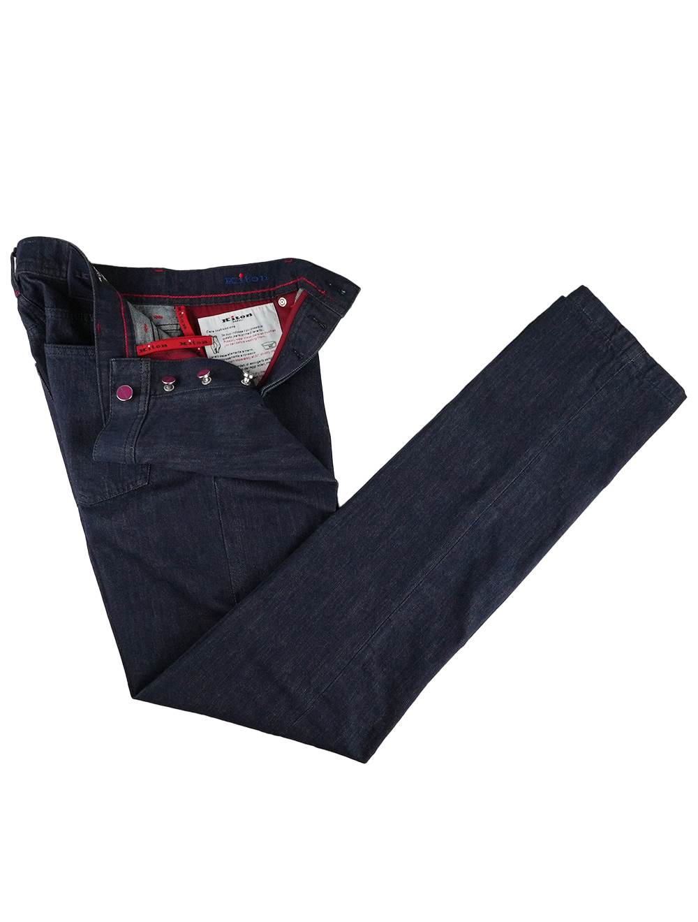 Kiton Blue Cotton Jeans