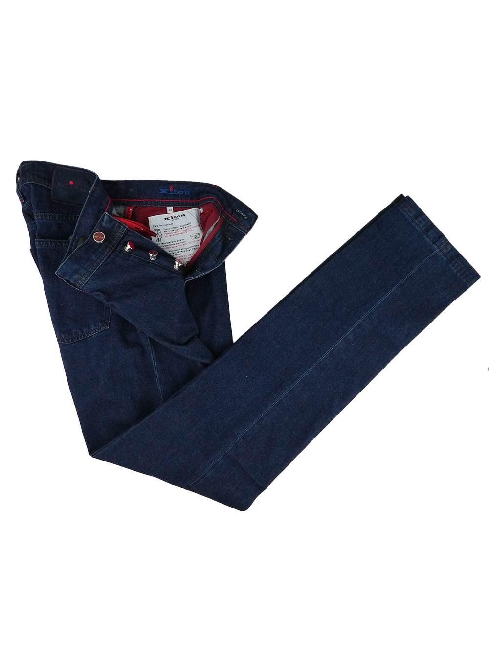 Kiton Blue Cotton Jeans