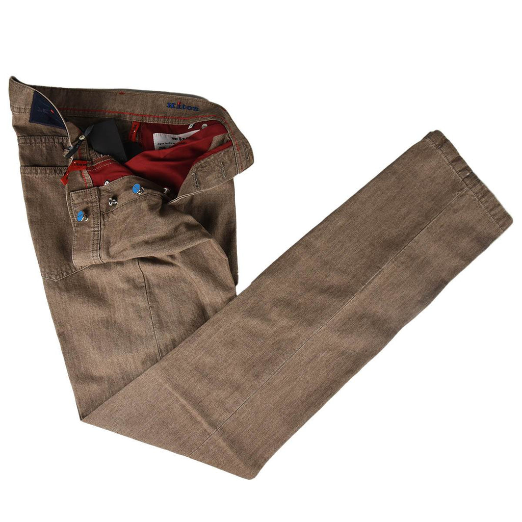 Kiton Kiton Beige Cotton Jeans Beige 001