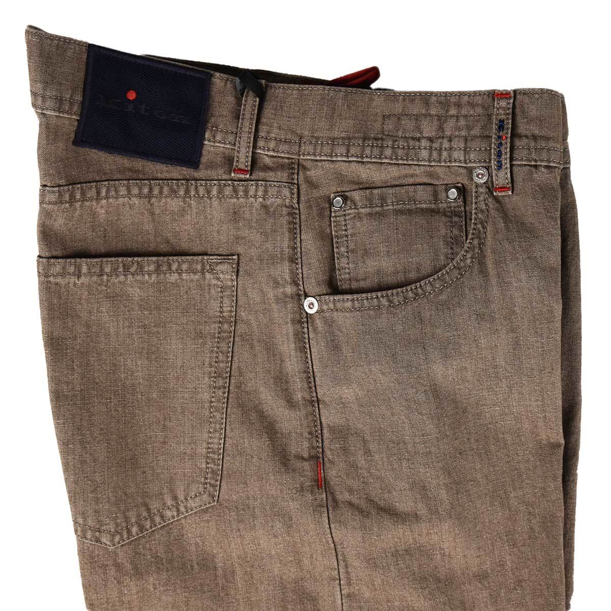 Kiton Beige Cotton Jeans