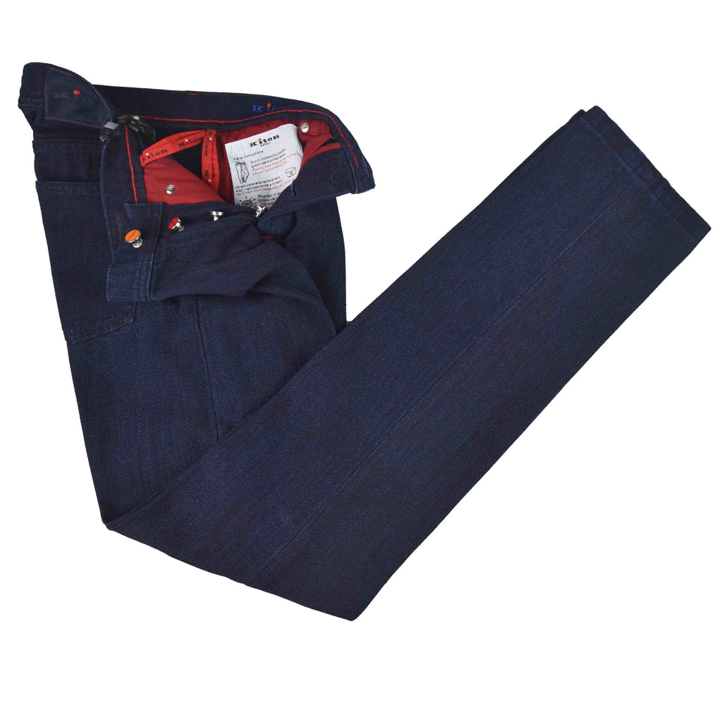 Kiton Kiton Dark Blue Cotton Jeans Dark Blue 001