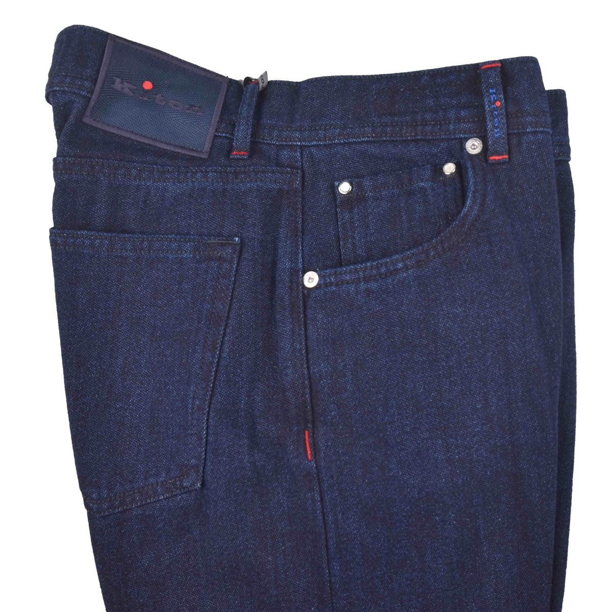 Kiton Dark Blue Cotton Jeans