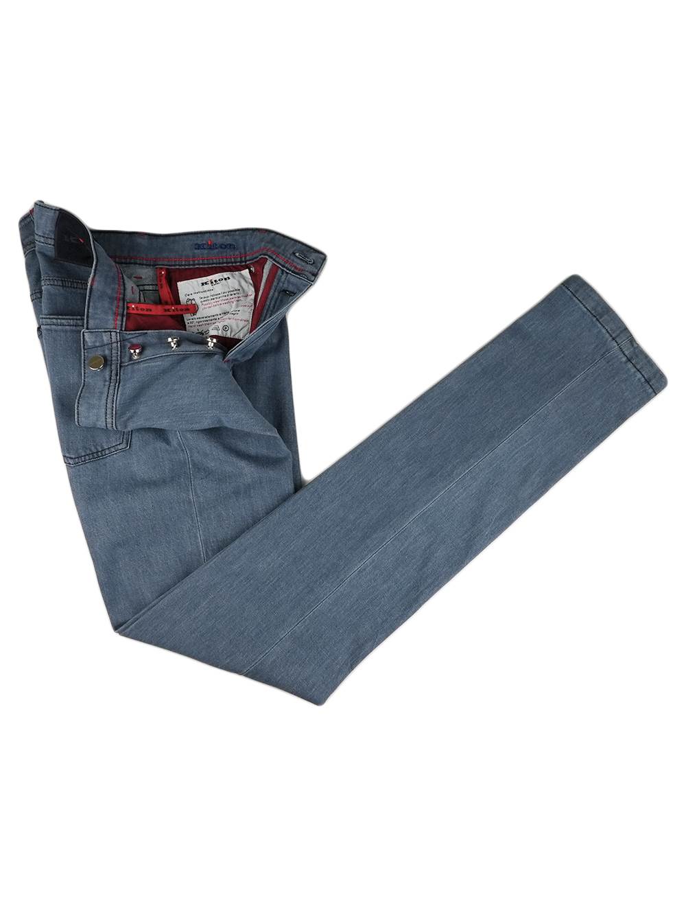 Kiton Light Blue Cotton Jeans