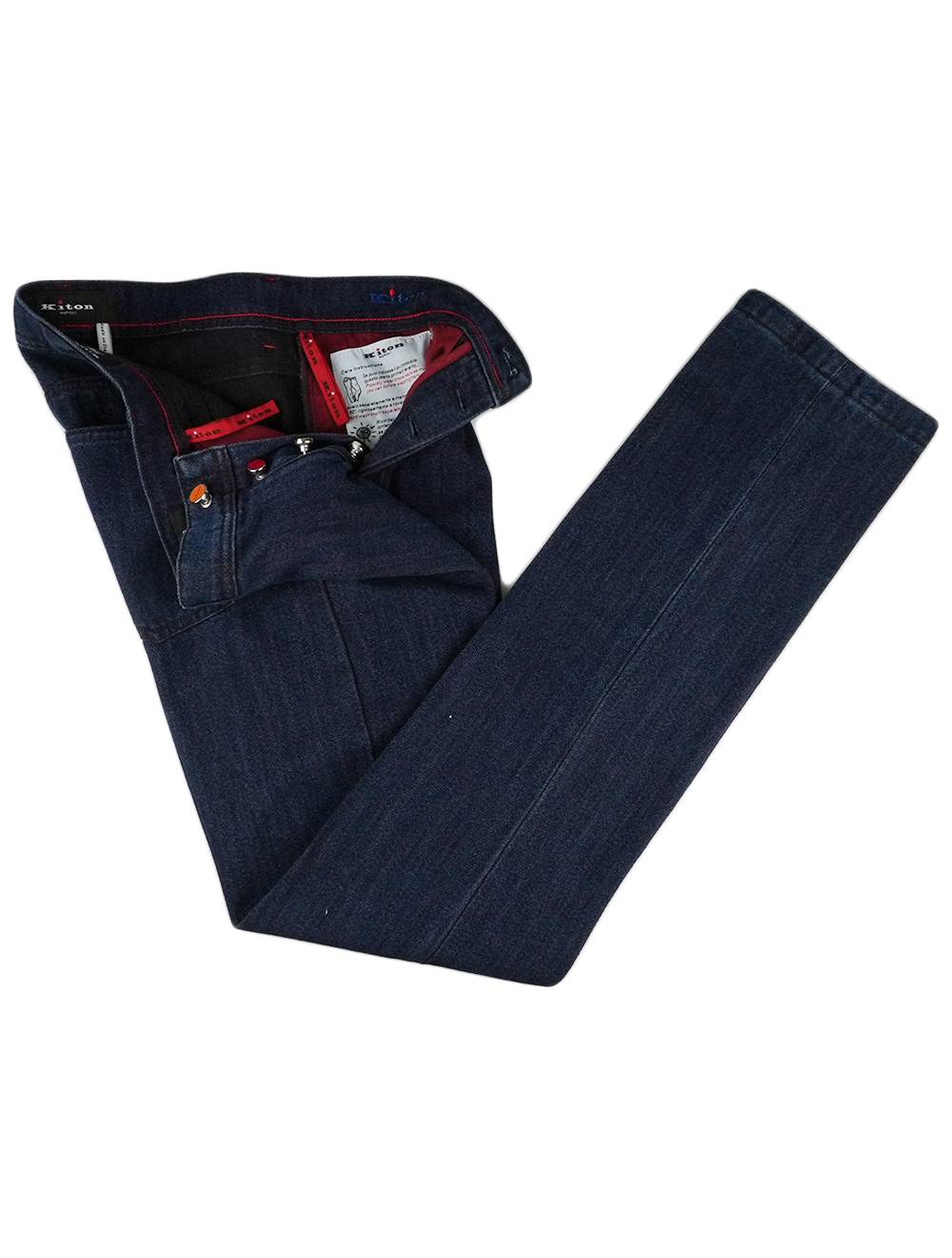 Kiton Dark Blue Cotton Jeans