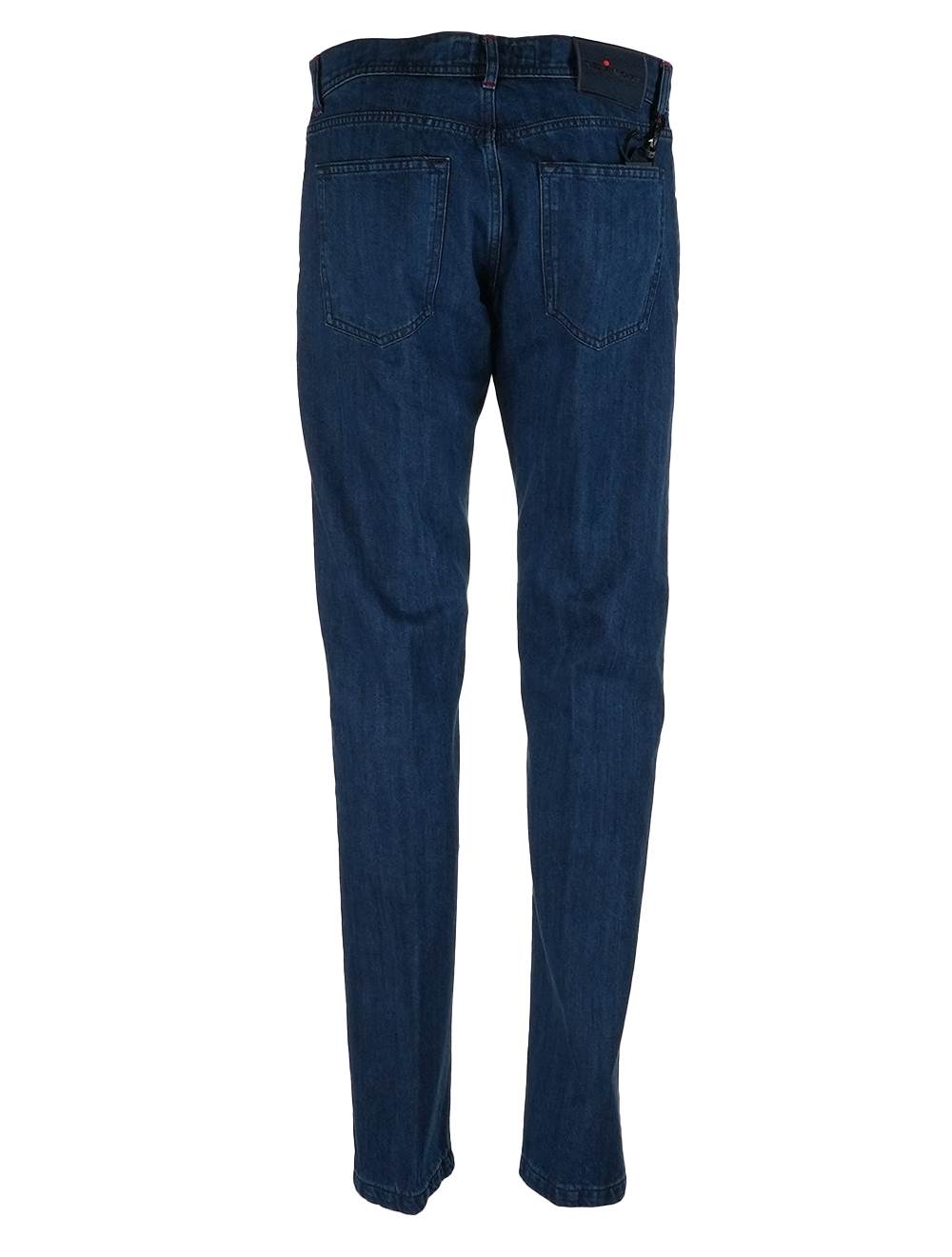 Kiton Blue Cotton Jeans