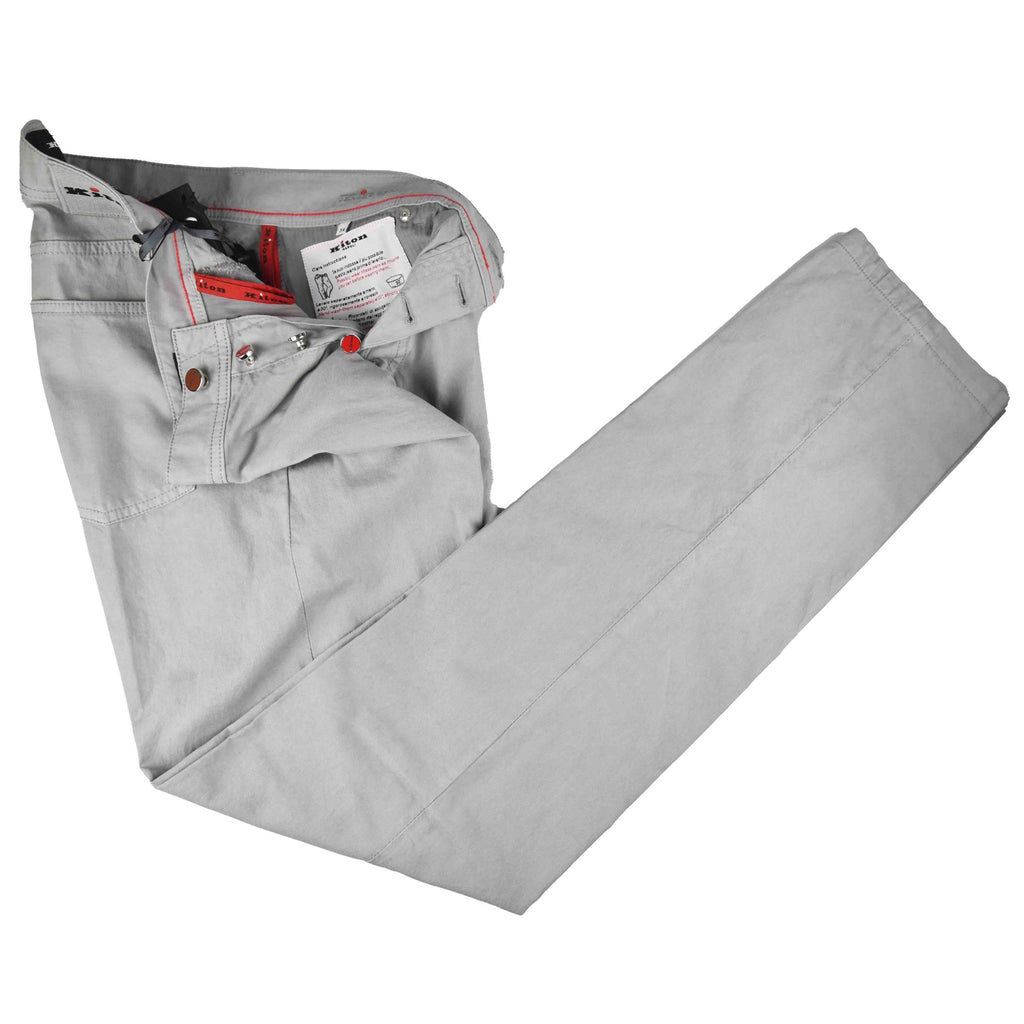Kiton Kiton Gray Cotton Jeans Gray 001