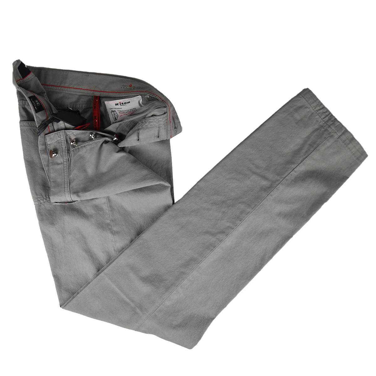 Kiton Kiton Gray Cotton Jeans Gray 001