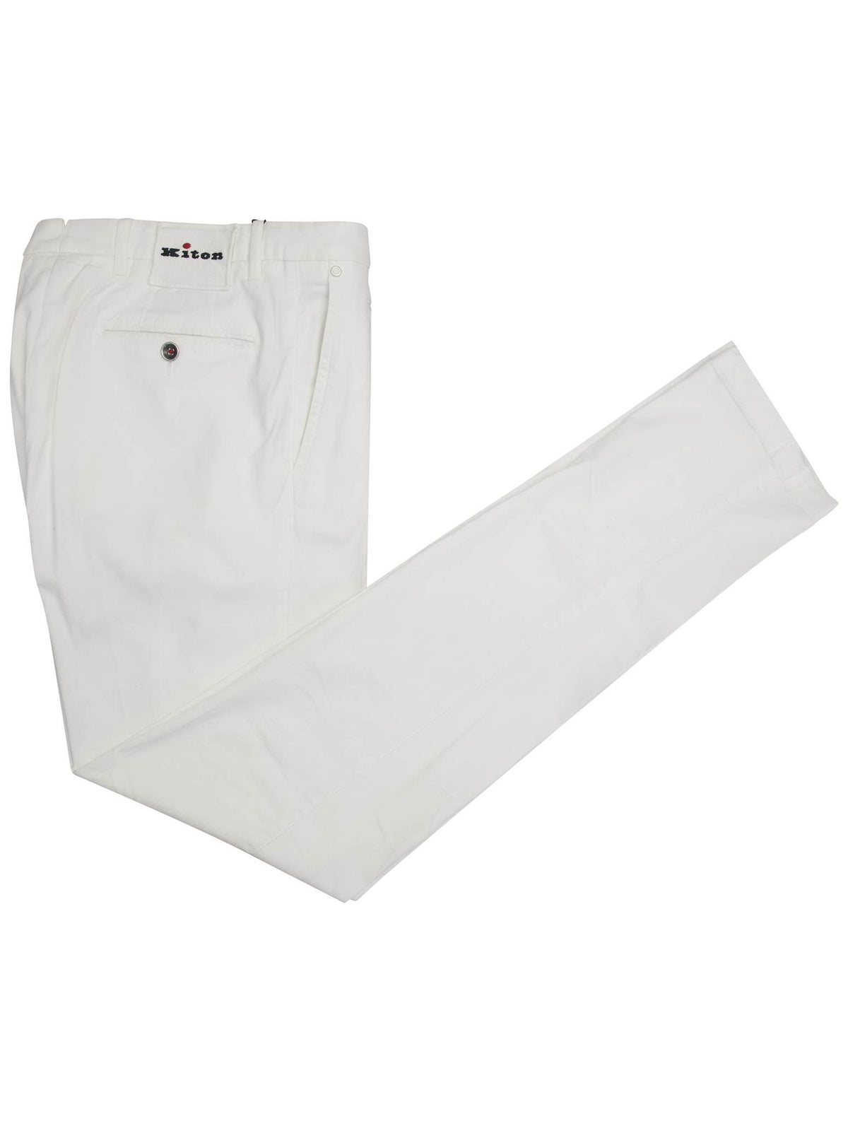 Kiton White Cotton Ea Pants