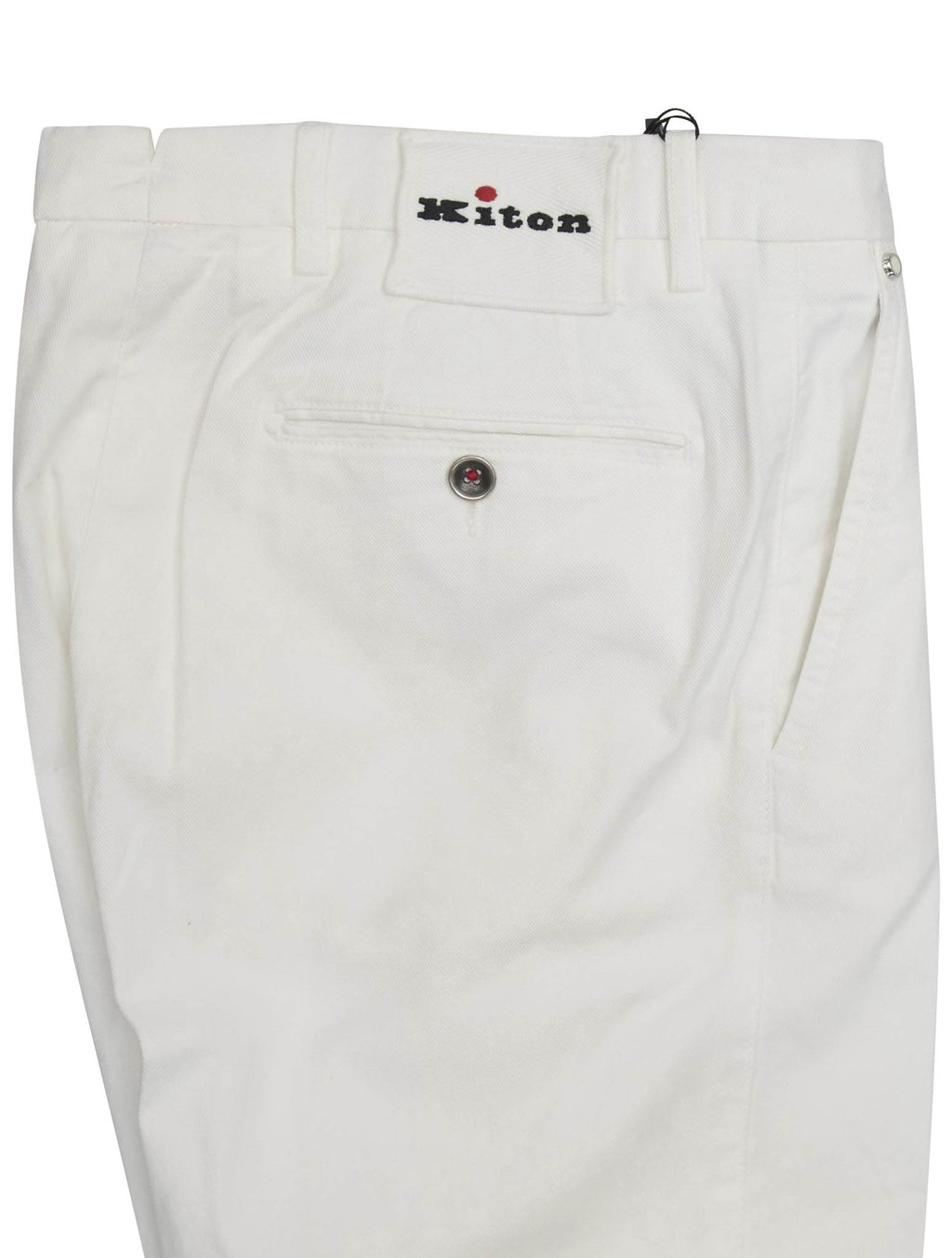 Kiton White Cotton Ea Pants