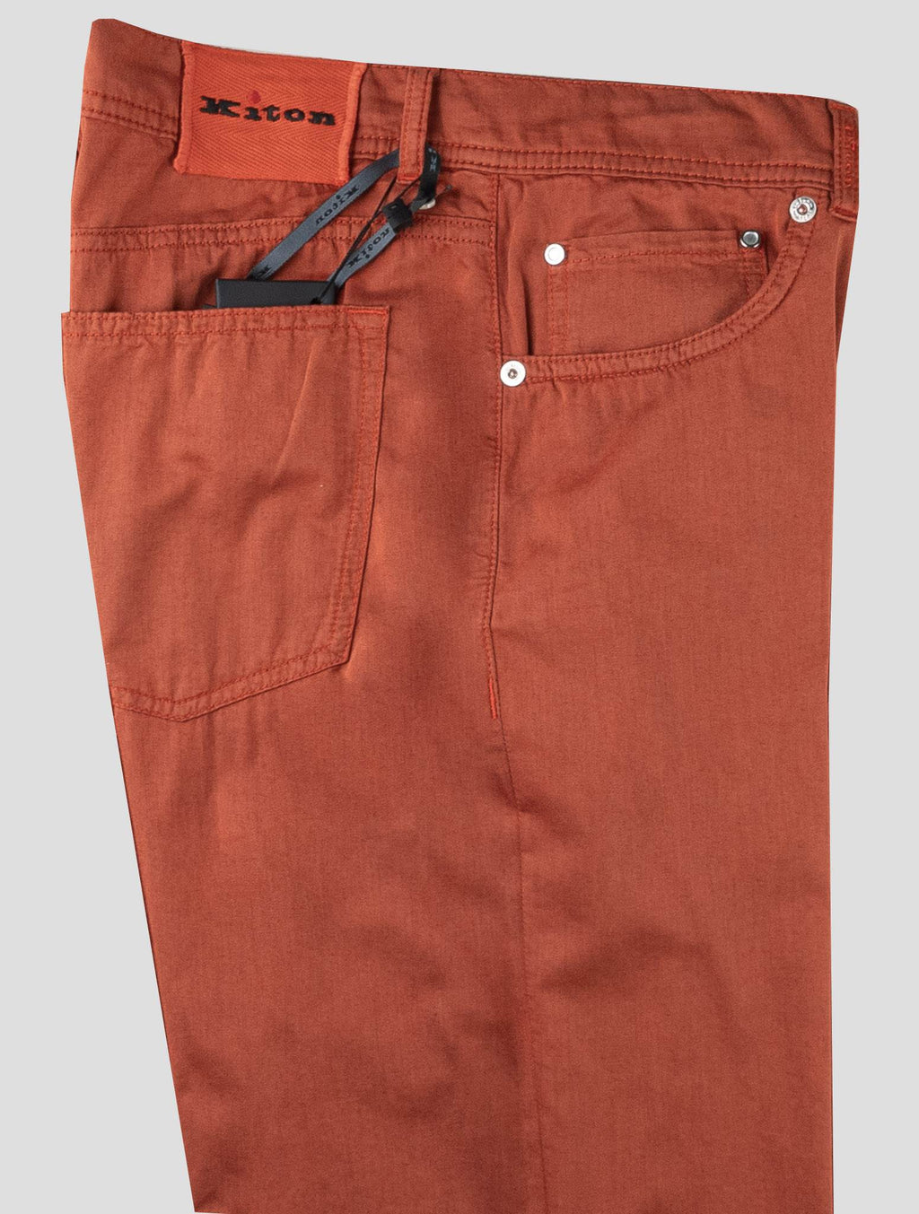 Kiton Red Cotton Ea Jeans