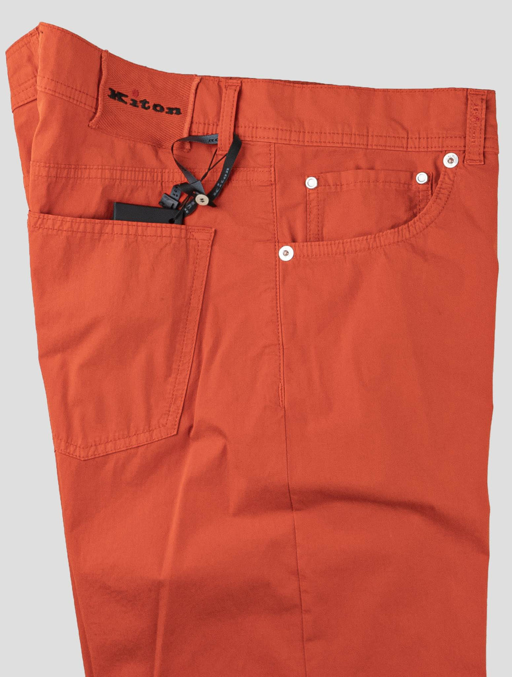 Kiton Red Cotton Ea Jeans