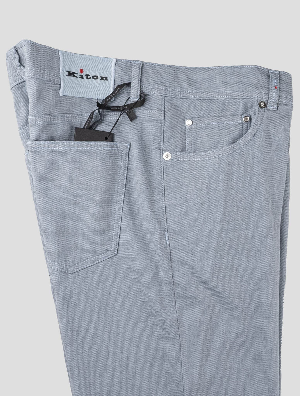 Kiton Light Blue Cotton Ea Jeans