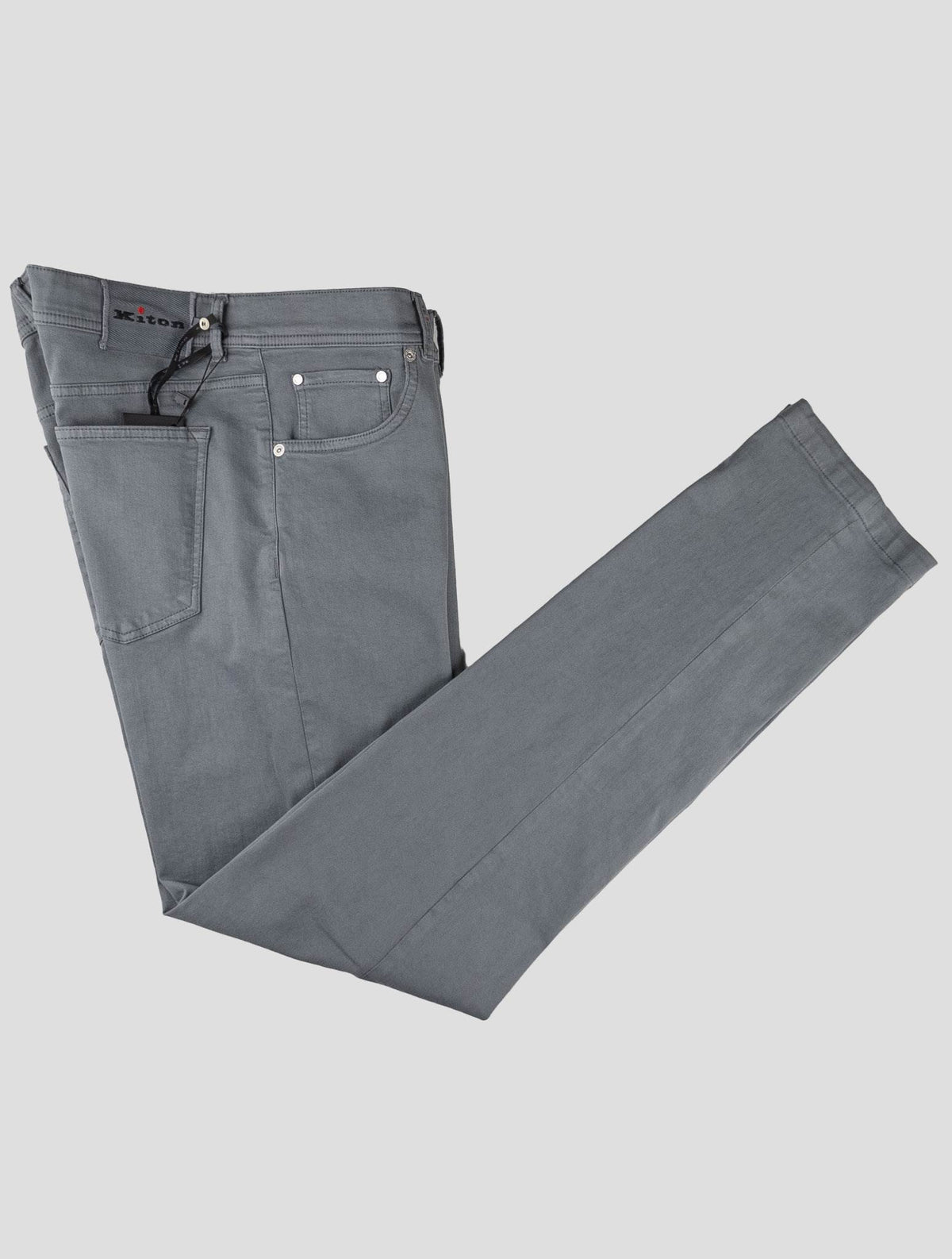 Kiton Gray Cotton Ea Jeans