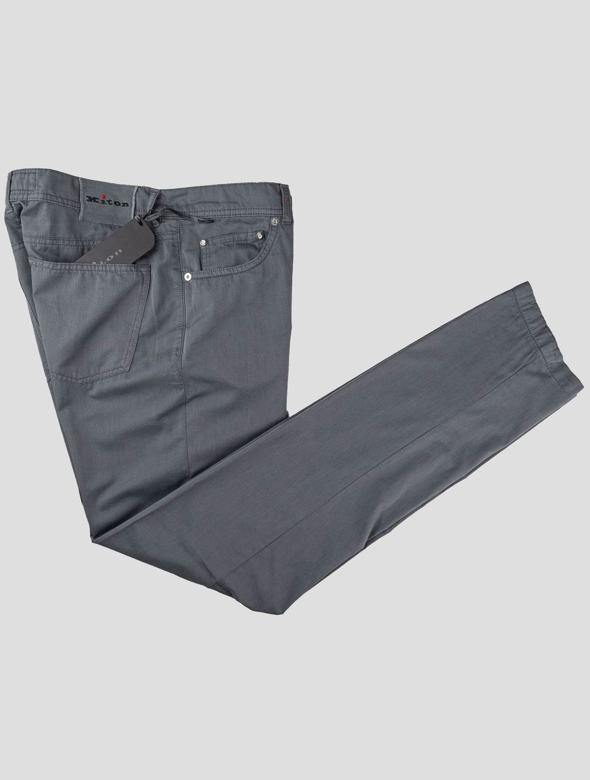 Kiton Gray Cotton Ea Jeans