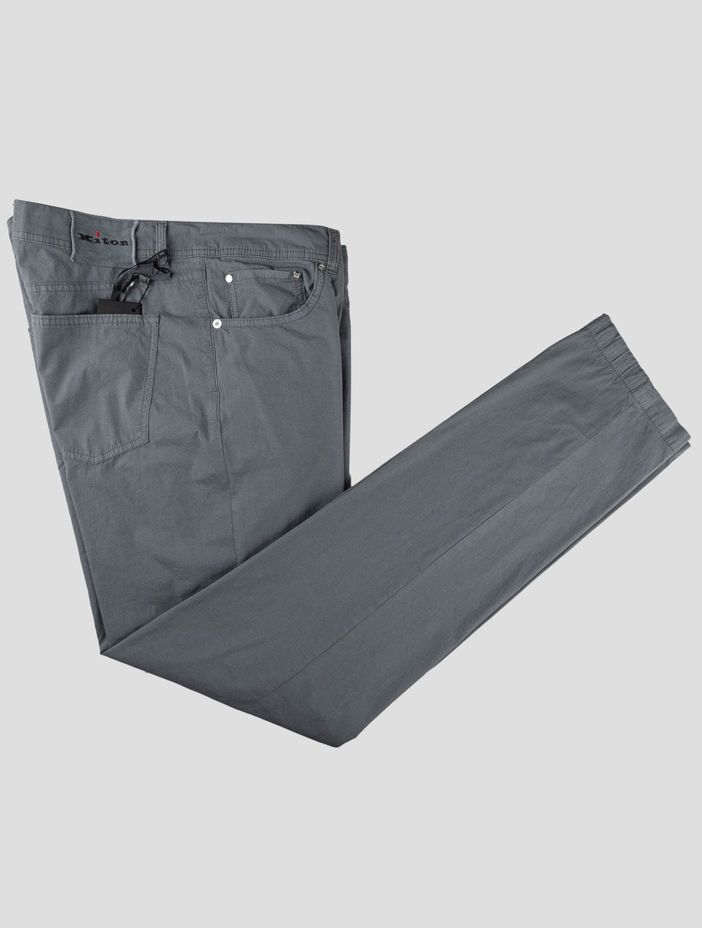 Kiton Gray Cotton Ea Jeans