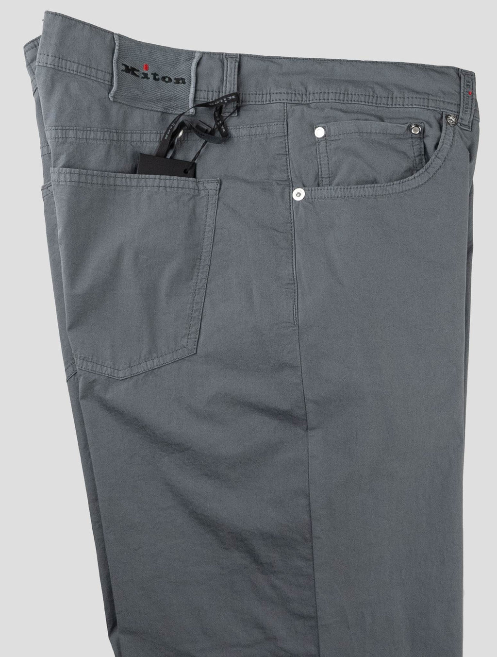 Kiton Gray Cotton Ea Jeans