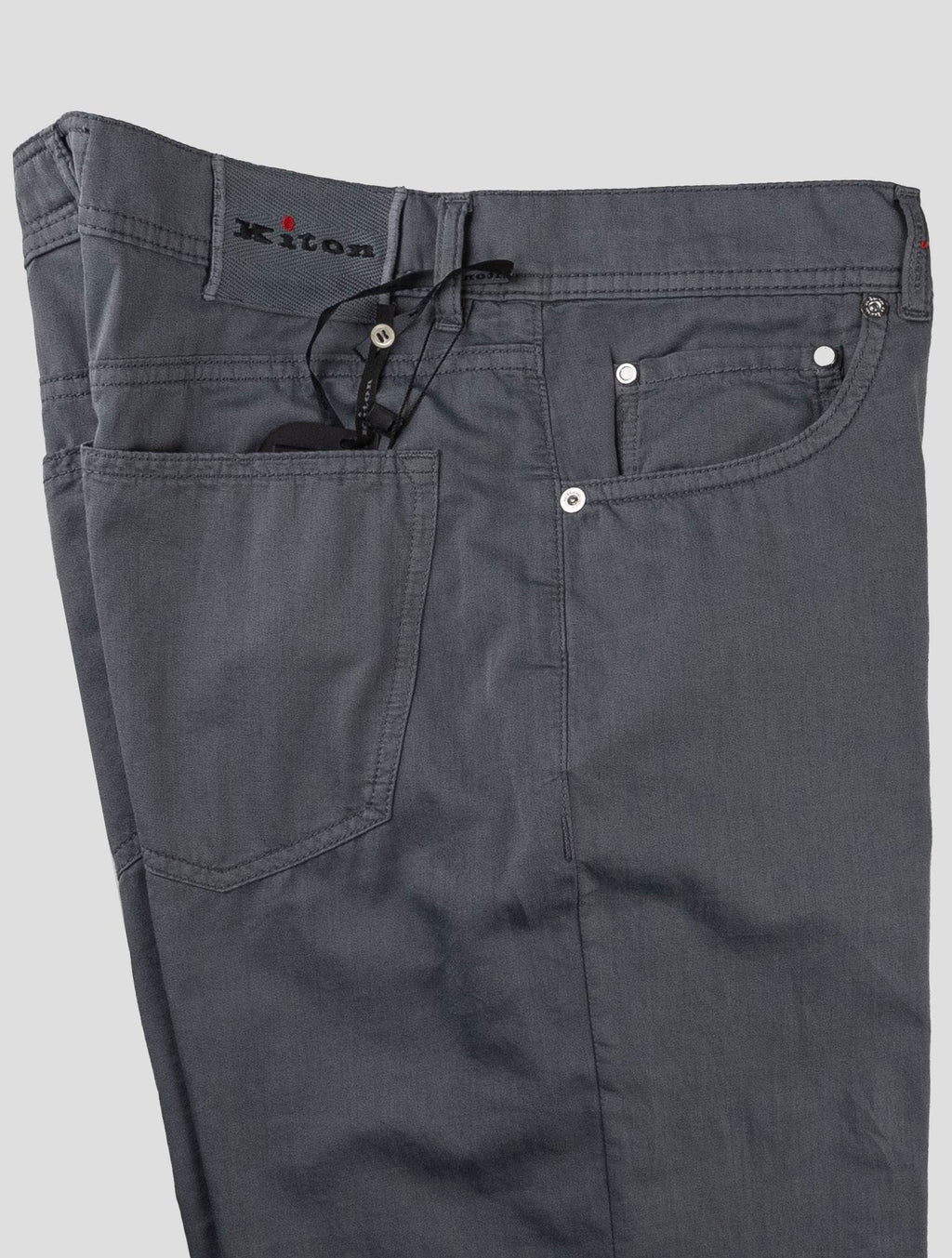Kiton Gray Cotton Ea Jeans