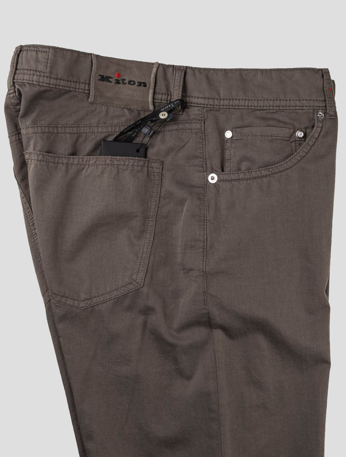 Kiton Brown Cotton Ea Jeans