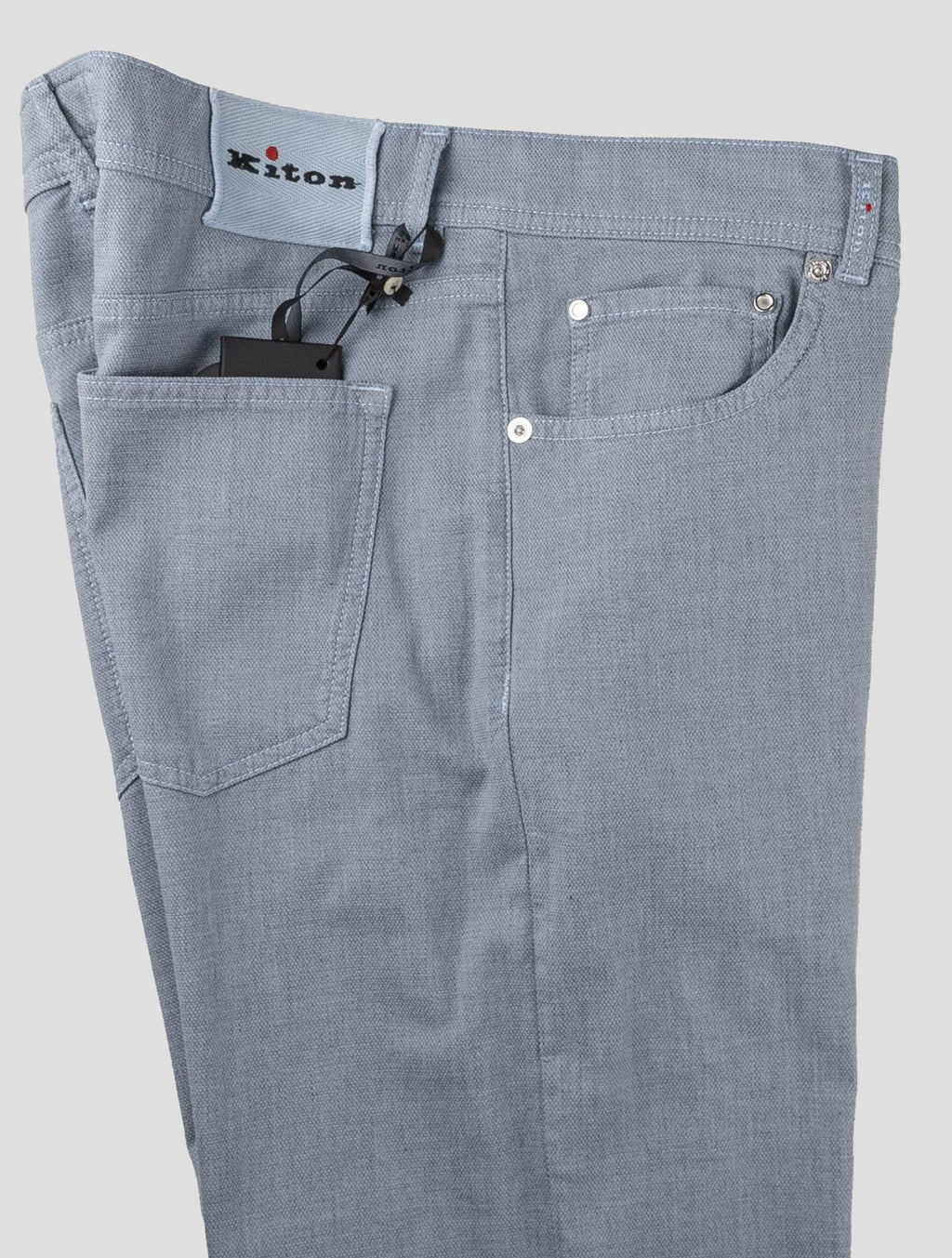 Kiton Light Blue Cotton Ea Jeans