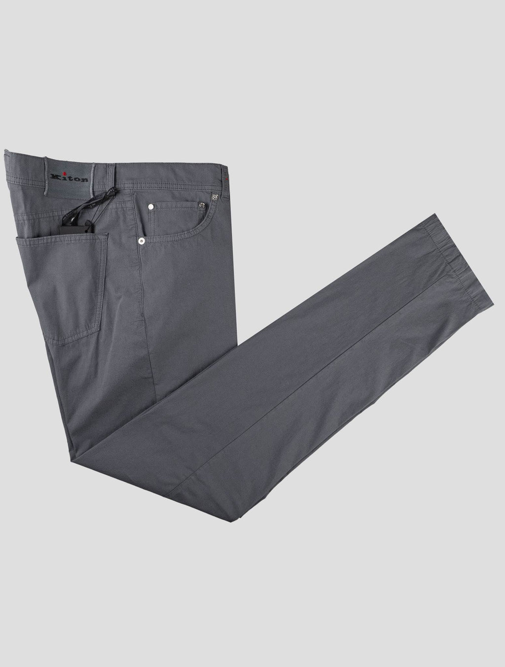 Kiton Gray Cotton Ea Jeans