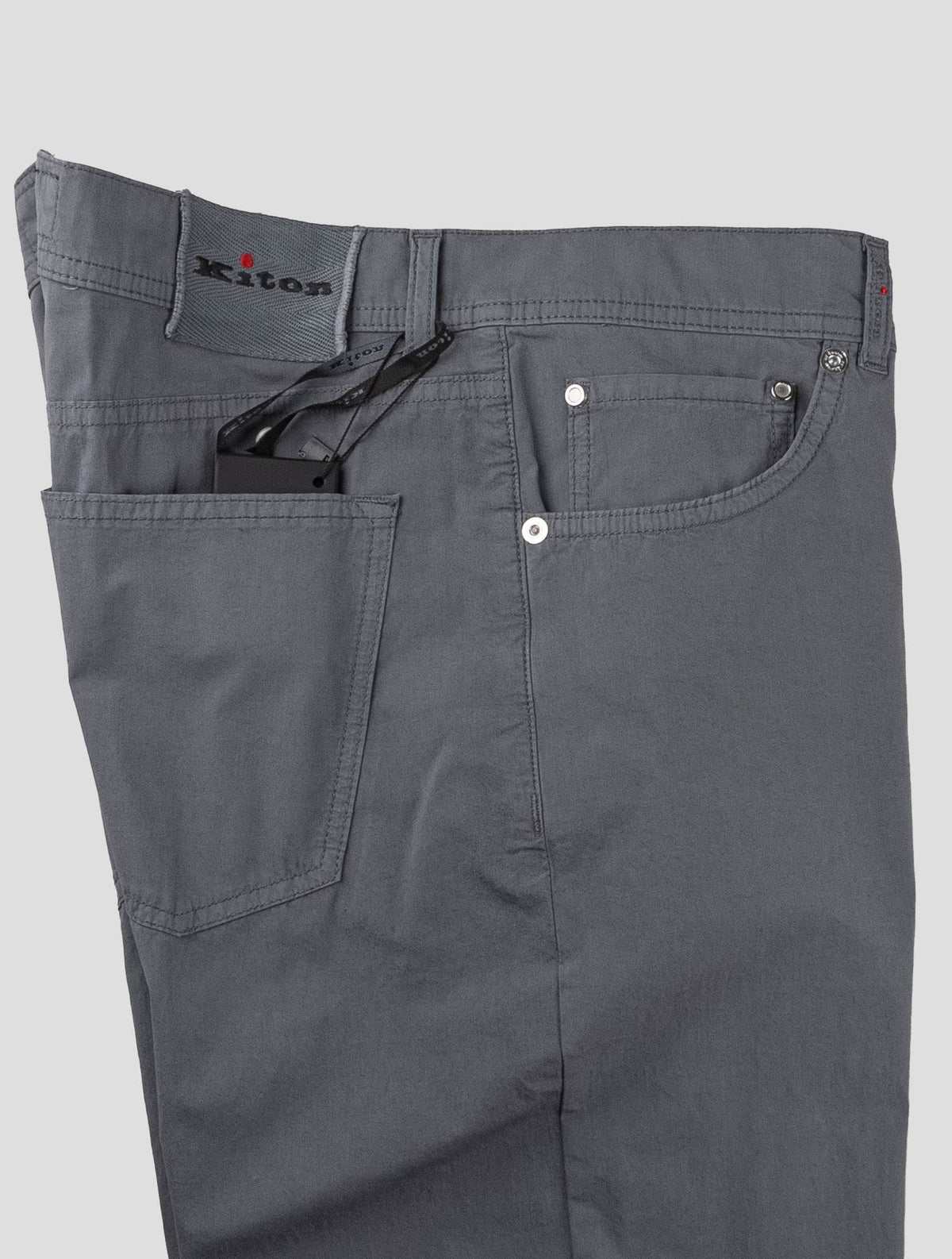 Kiton Gray Cotton Ea Jeans