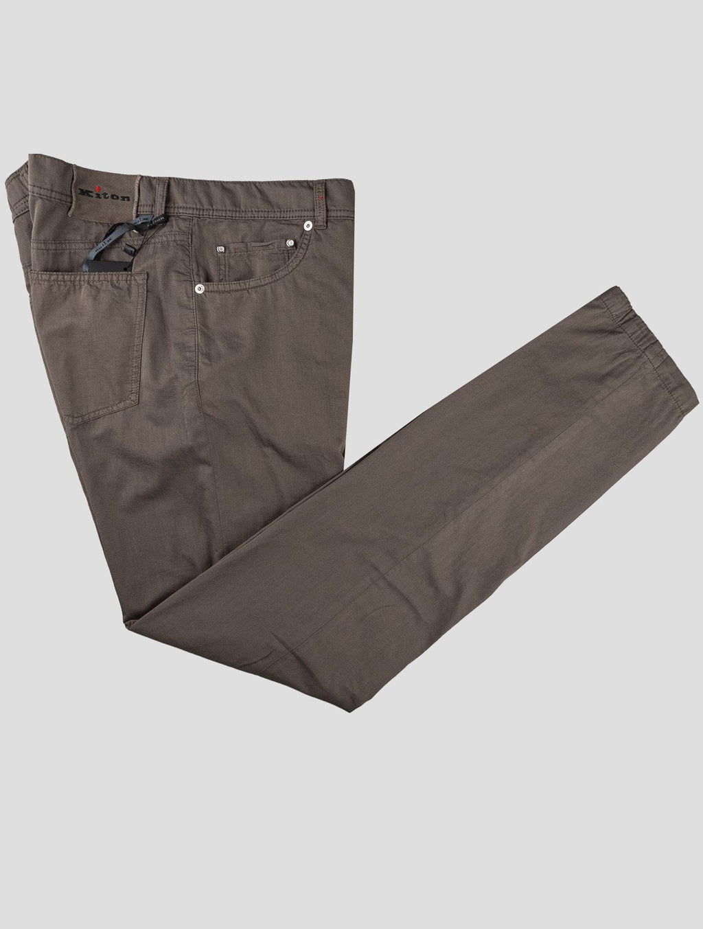 Kiton Brown Cotton Ea Jeans