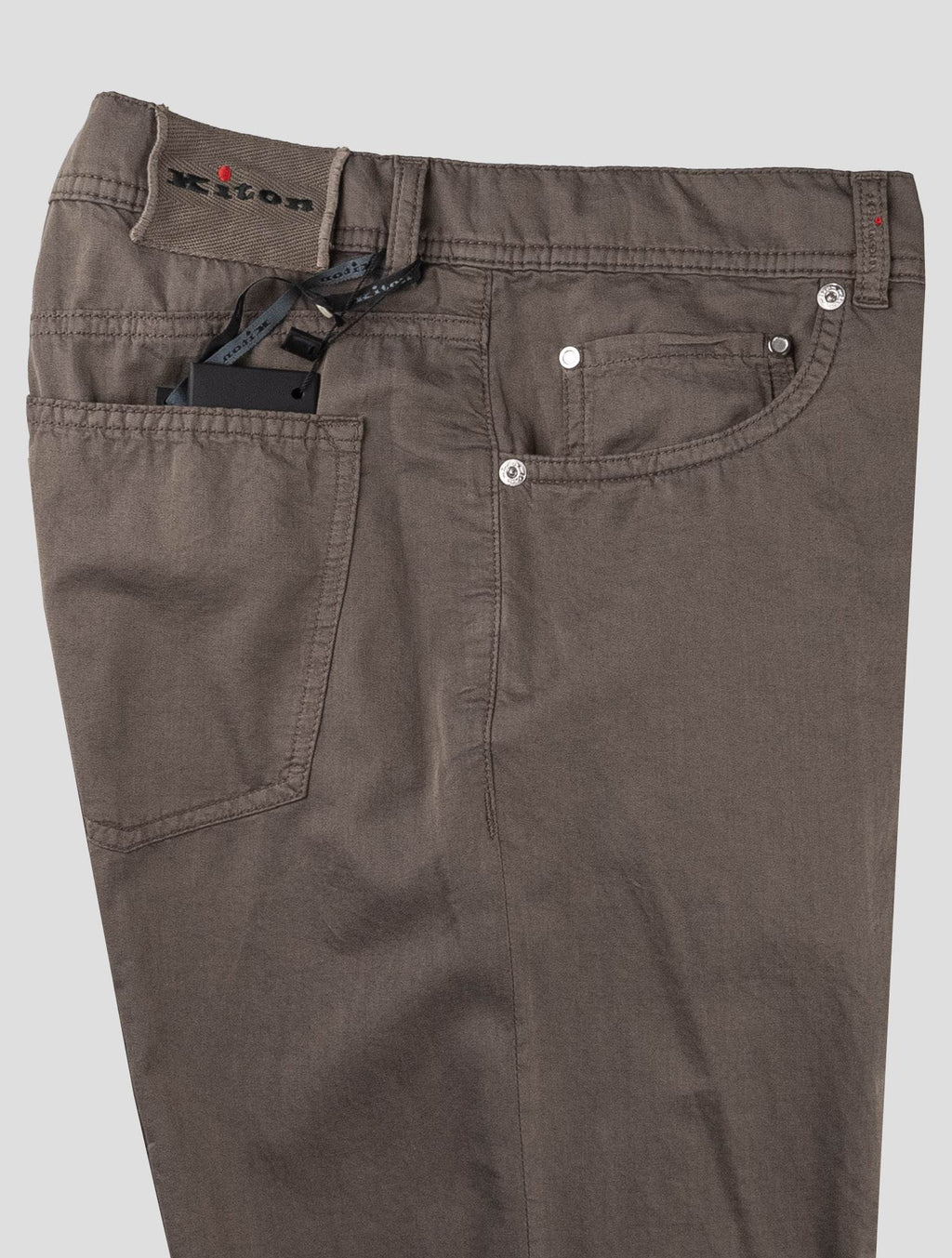 Kiton Brown Cotton Ea Jeans