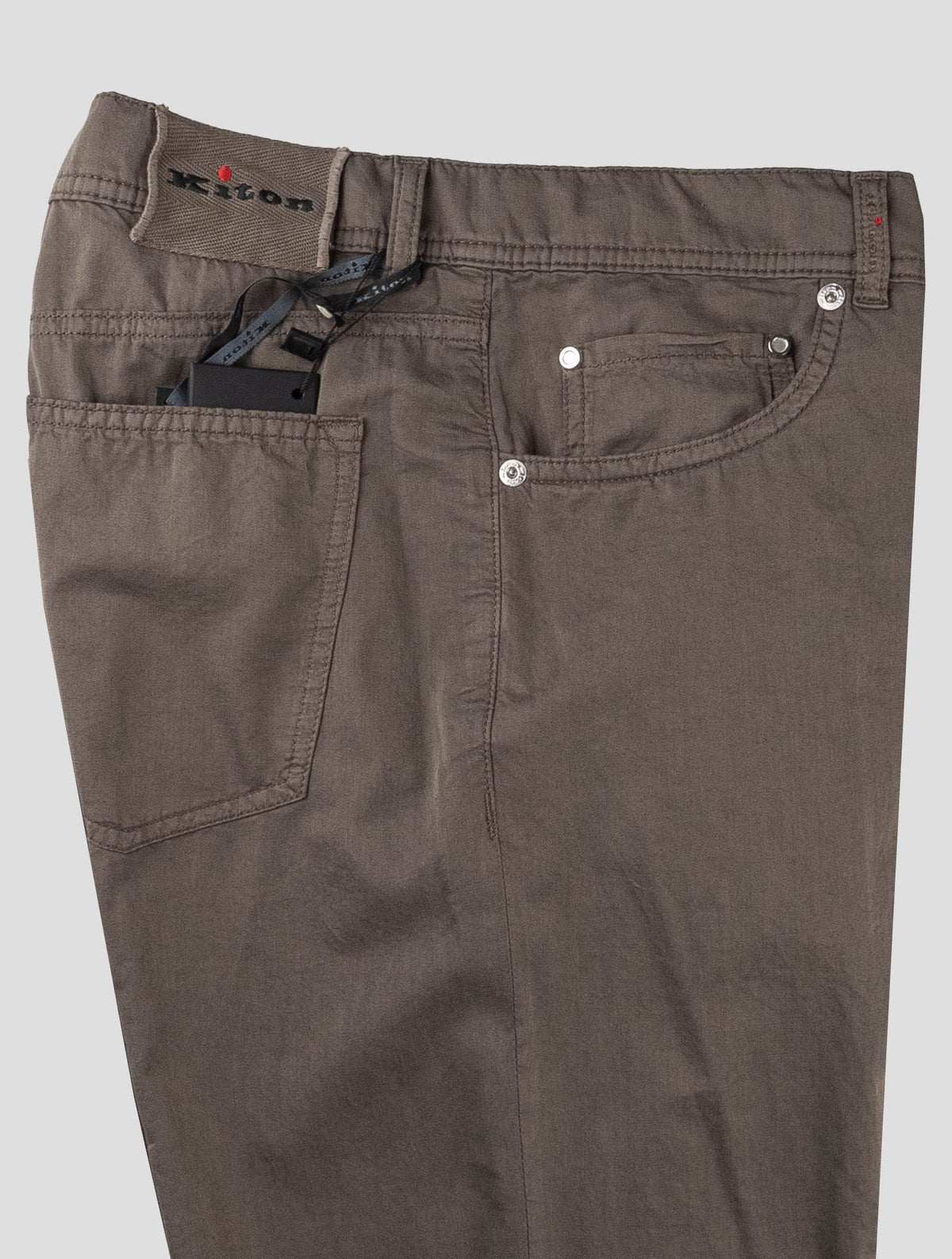 Kiton Brown Cotton Ea Jeans
