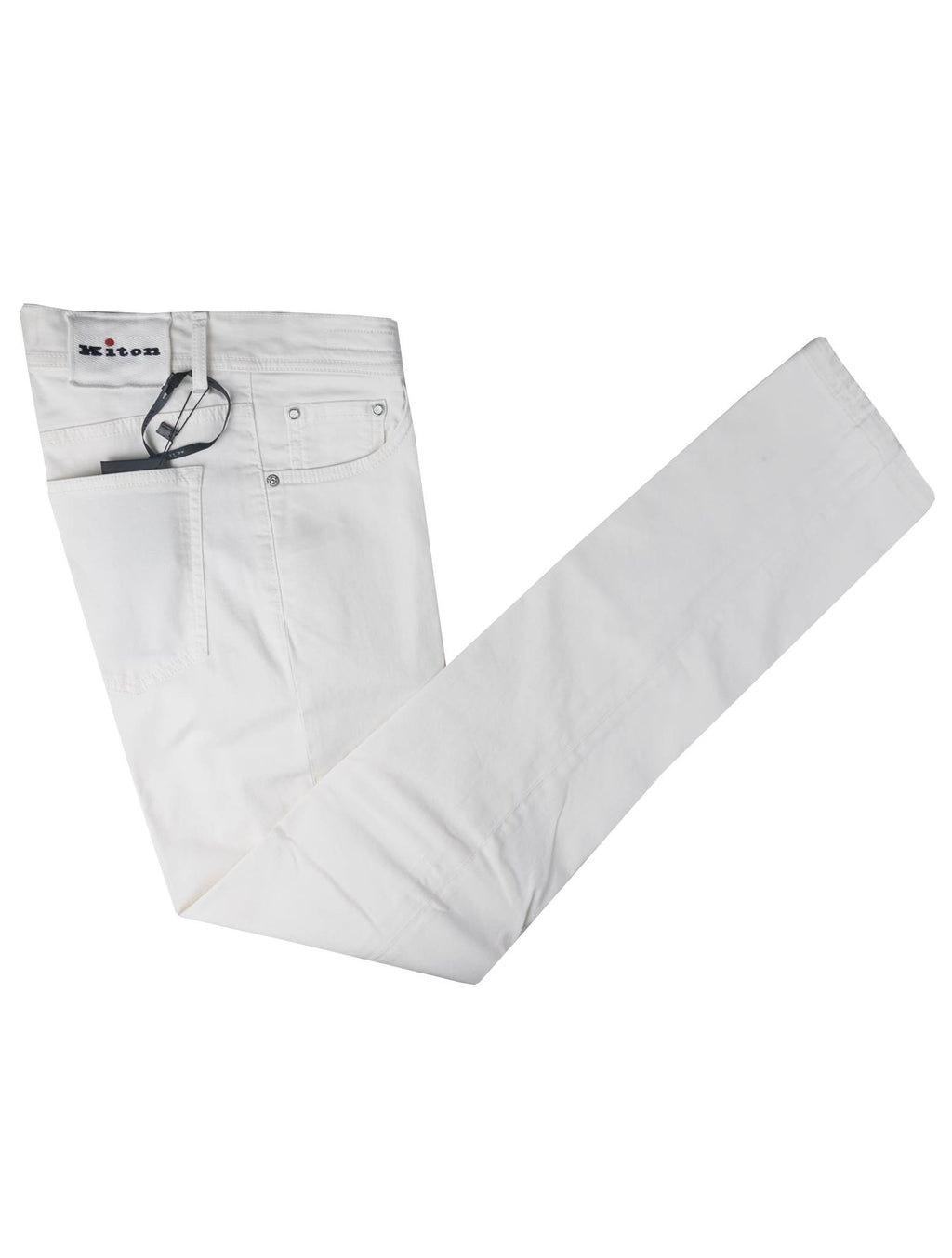 Kiton Ivory Cotton Ea Jeans