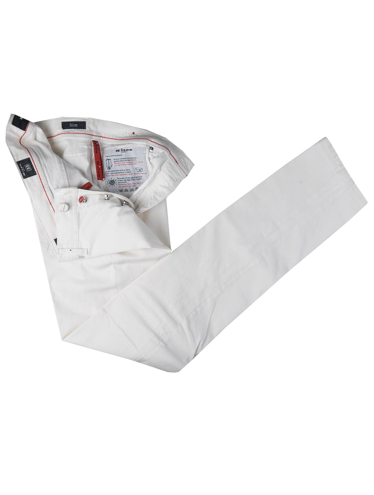 Kiton Kiton Ivory Cotton Ea Jeans Ivory 001