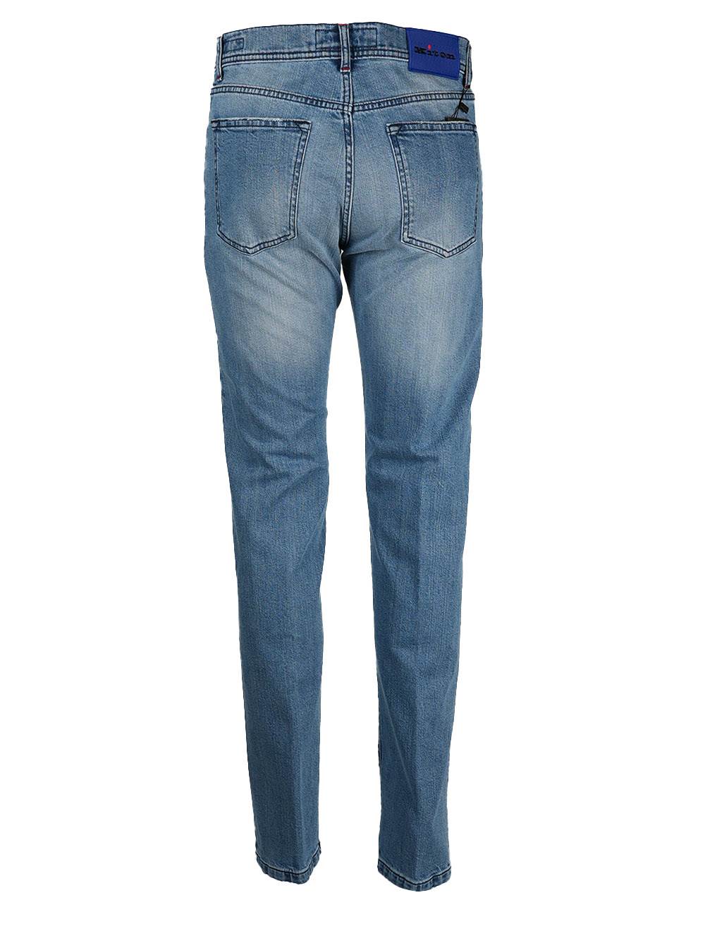 Kiton Light Blue Cotton Ea Jeans