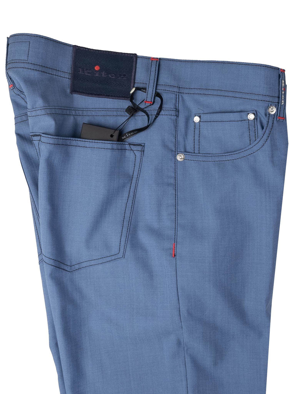 Kiton Blue Wool Jeans