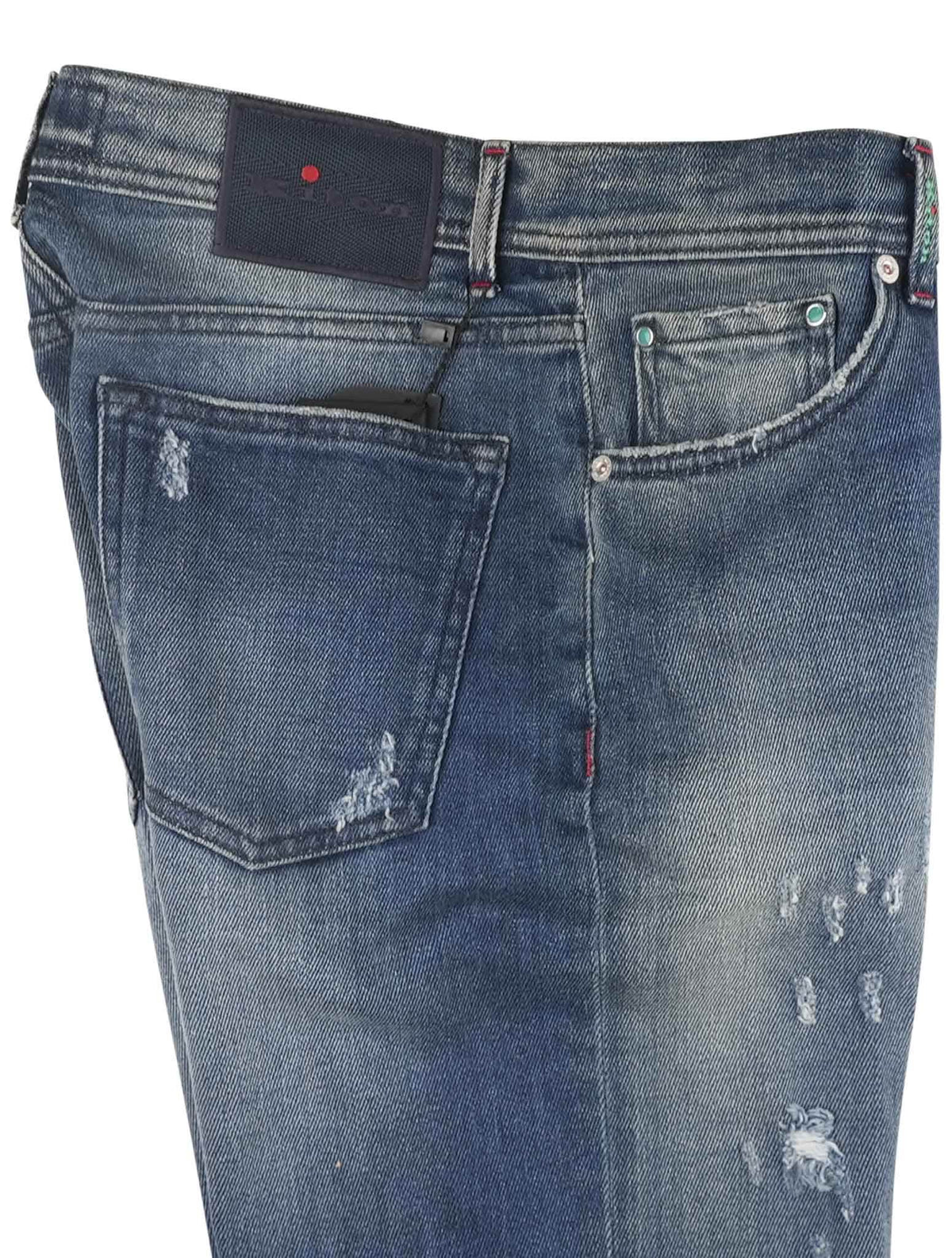 Kiton Blue Cotton Ea Jeans