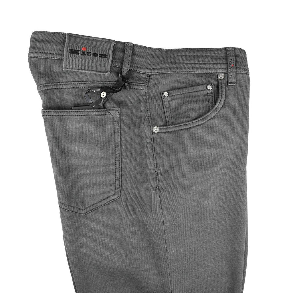 Kiton Gray Cotton Ea Jeans