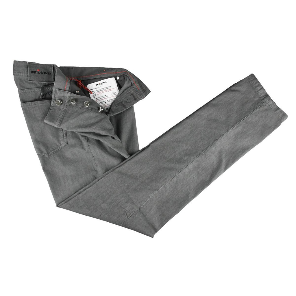 Kiton Kiton Gray Cotton Ea Jeans Gray 001